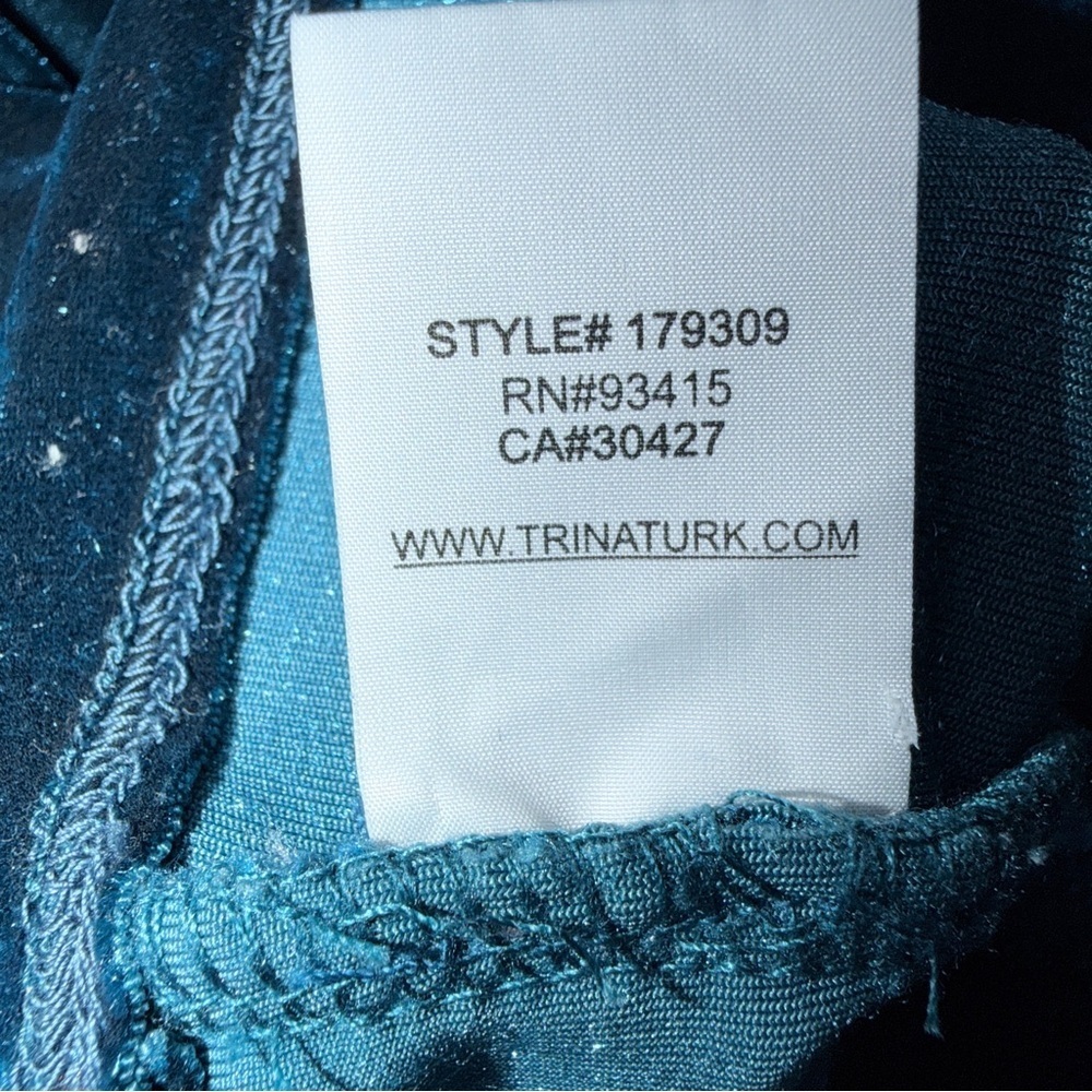 Trina Turk Skies Are Blue one-shoulder velvet dress - Picture 9 of 9
